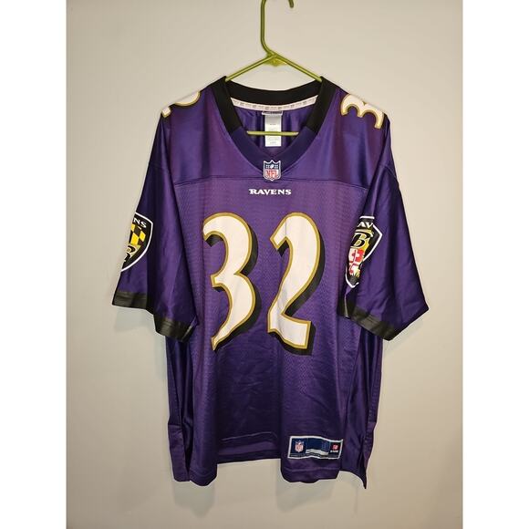 Baltimore Ravens Eric Weddle Pro Line Football Jersey #32 Mens Sz Large Purple - Picture 1 of 10